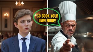 Restaurant Chef Refuses to Cook for Barron Trump —What Happens Next Shocks the Entire Staff!