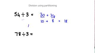 Division using partitioning