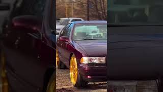 96 Chevy Impala on 24 inch all gold Daytons #1996 #impala #chevy #daytons #spokes #24inch