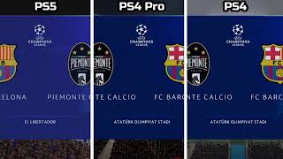 Fifa 21 PS5 vs PS4 Pro vs PS4 Gameplay Comparison 🤔🤔🤔