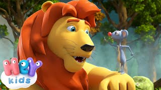 The Lion and the Mouse 🦁 Short story for kids | HeyKids - Bedtimes Stories