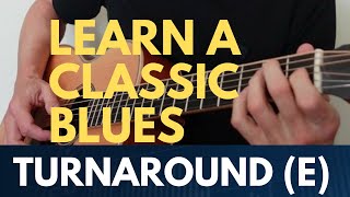 A classic blues guitar turnaround in E | Acoustic blues guitar