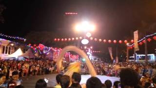 Dragon dance performance at the Pasar Gong Xi Bazaar Miri