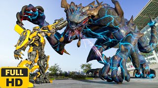 Bumblebee vs Monsters Battle in Future World - Fantasy Action 4K ULTRA HD