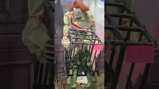 Amazing 7 FOOT TALL Cagey the Clown animatronic Halloween 2022 🤡🎃👻