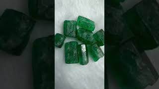 Vivid Green Swat Emerald Crystals #lapidary #gemstones