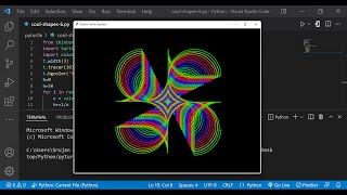 Python Turtle Graphics - 15 | Cool Shape Drawing | Python Turtle Coding Video |
