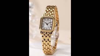 CHEETAH Watch for Women with Small Vintage Gold White Roman Dial