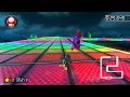 snes rainbow road 200cc 1 02.091 3 up mario kart 8 deluxe world record