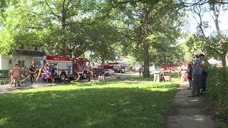 VIDEO: Central Lincoln garage fire causes $100,000 in damage