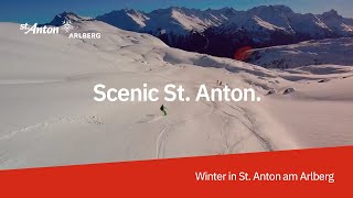 Skiing amongst the beautiful mountain range of St. Anton am Arlberg