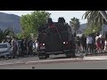 Protesters throw things at armored vehicle in La Mesa