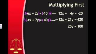 Solving Systems of Equations by Elimination Multiplying First Example