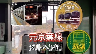 【前面展望】日光線205系600番台Y2編成 各駅停車日光行 宇都宮〜鶴田間#205系 #205系600番台 #日光線 #前面展望 #引退