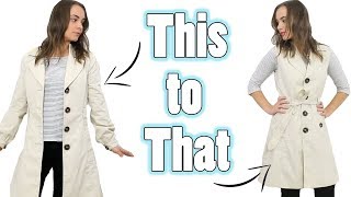 How to Make a Sleeveless Jacket (DIY TRENCH)