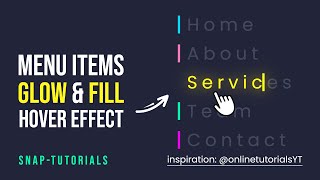 Stunning Menu Items Hover Effect with CSS | Easy Tutorial for Beginners