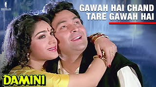 Gawah Hai Chand Tare | Damini | Full Song | Kumar Sanu, Alka Yagnik | Rishi Kapoor, Meenakshi
