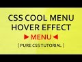 Cool Menu Hover Effect - Html5 Css3 Hover Effect Tutorial