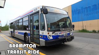 5 Brampton Transit Ride From Westwood Mall Terminal To Mount Pleasant GO Station