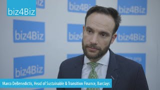 Marco DeBenedictis, Head of Sustainable \u0026 Transition Finance, Barclays talking about sustainability