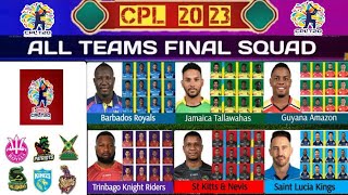 CPL all Teams Squad 2023 | Caribbean Premier League all teams Squad 2023 | CPL 2023 | CPL Teams |