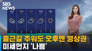 [날씨] 출근길 추워도 오후엔 영상권…미세먼지 '나쁨' / SBS