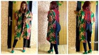 How To Cut And Sew A Trending BACKLESS BEADED KIMONO JACKET/ BEGINNERS FRIENDLY! #tutorial #fyp