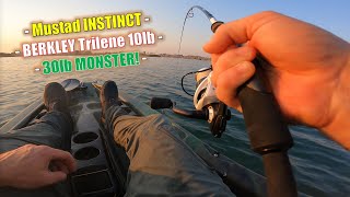 Mustad INSTINCT rod and BERKLEY Trilene 10lb handled a 30lb MONSTER!