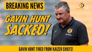 BREAKING NEWS! GAVIN HUNT SACKED!