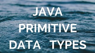 Java Primitive data types (manohar academy)