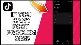 How To Fix Tiktok If You Can't Post  Problem 2025