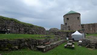 Walking inside Bohus Fästning (Bohus Fortress) in Kungälv Sweden.