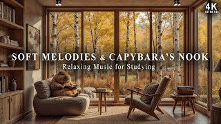 🍂🍂Capybara's Cozy Nook with Autumn Tunes- Relaxing Music 4K Ultra HD