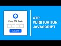 How To Create OTP Code Verification Form With HTML CSS & JAVASCRIPT