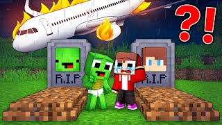 Baby Mikey and Baby JJ Lost thier PARENITS in AIRPLANE CRASH in Minecraft (Maizen)