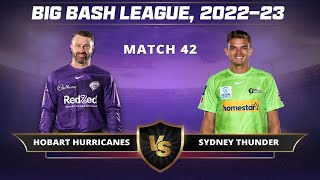 🔴Hobart Hurricanes Vs Sydney Thunder- HBH vs SYT | BBL Live Match Today – Big Bash League