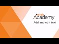 Add and edit text in Moodle 4.5