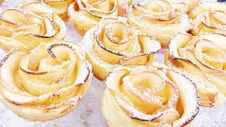 Apfel Rosen Cupcakes / Apple Rose Apfelrosen