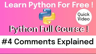Python Comments and Multiline Comments Ep4 | Comments Explained | Under 3 min | Yoo The Best |