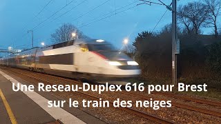 Spot en bretagne#367, Une Reseau-Duplex 616 pour Brestsur le train des neiges