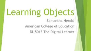Learning Objects Presentation Video