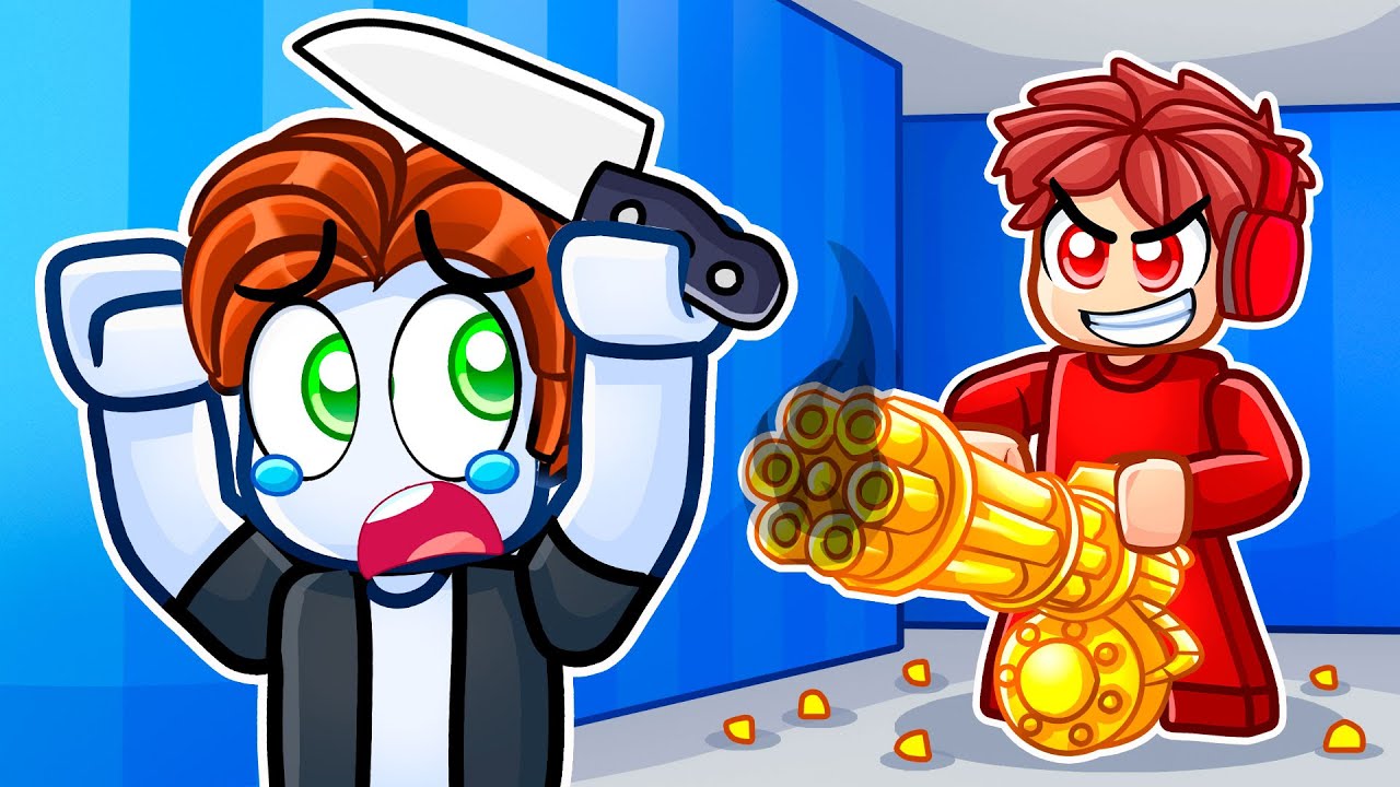 Using Op Weapons In Mm2 Youtube