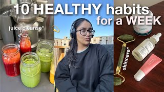 trying HEALTHY HABITS for a week | motivation & productivity