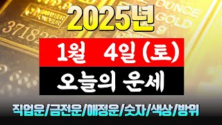 [오늘의 운세] 직업운 금전운 애정운 건강운 재물운 연애운 무료 운세 띠별 운세 2025.01.04(토)