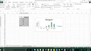 Make a Histogram Using Excel's Histogram tool in the Data Analysis ToolPak