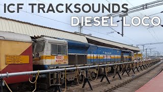 Pure ICF Tracksounds With Diesel Locomotive 🔥|| 17318 Dadar-Huballi Express