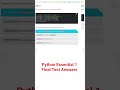 Python Essentials 1_Final_Test_Answer