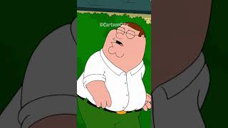 Peter recreating the Homer Simpson Bush meme.