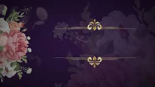 Purple Floral Invite Background | Purple & Gold | Wedding E-Invite | Full HD Background | Blank