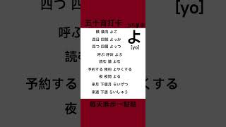 日語五十音 | N5單字